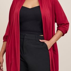 Red Cardigan dressy with pockets